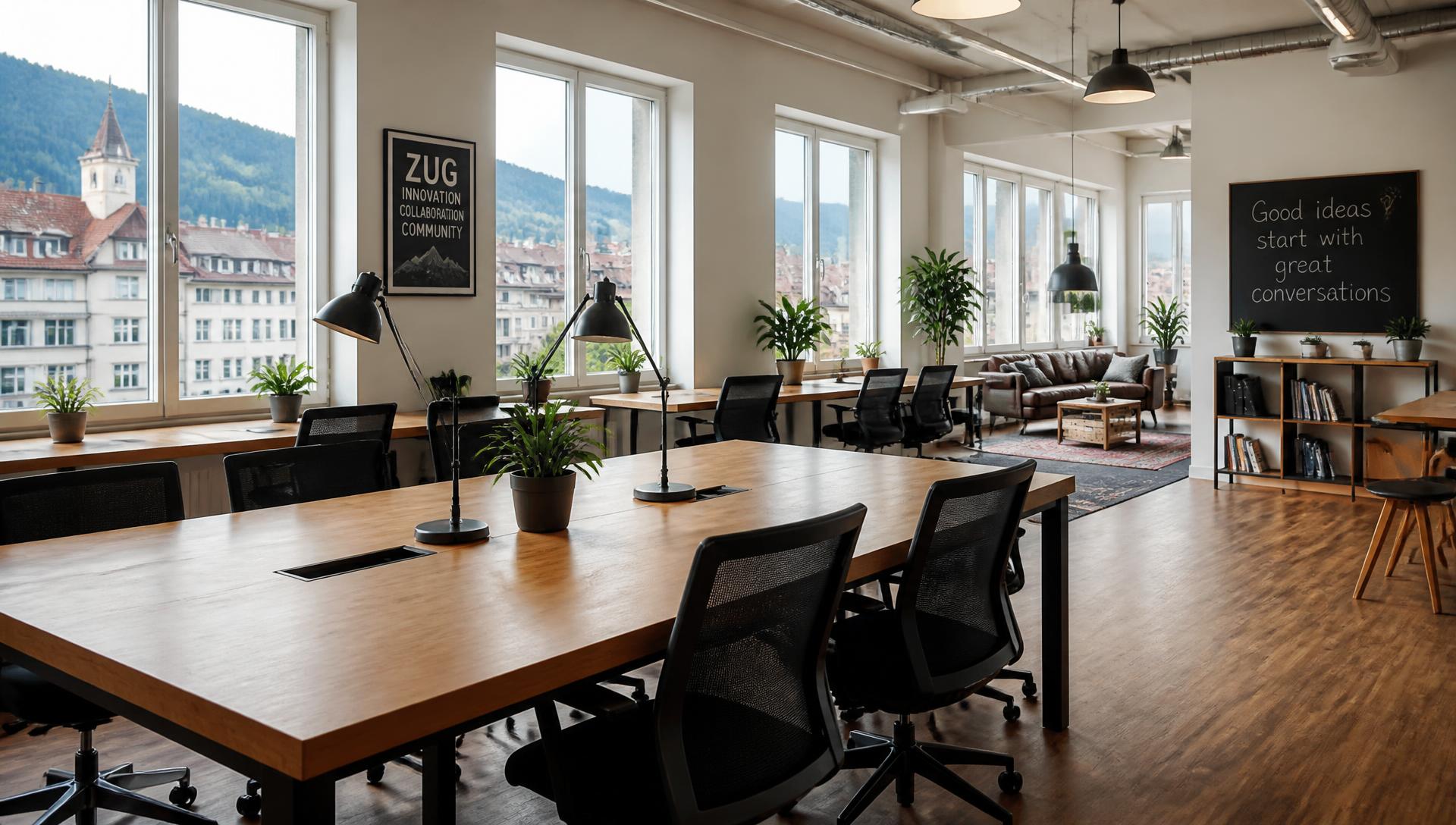 Modernes Büro mit Seeblick